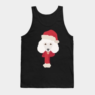 Christmas Poodle Dog Face Tank Top